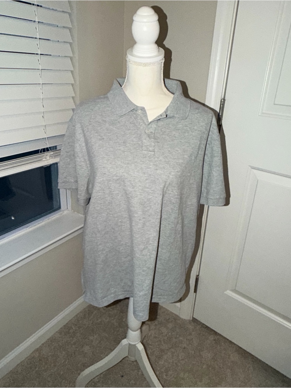J. Crew Flex Pique Light Gray Polo Shirt